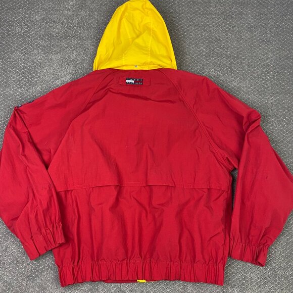 Vintage 90s Tommy Hilfiger Jacket Men's Medium Oversized Patch Logo FlagSailing - Picture 3 of 16
